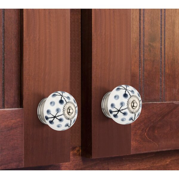 Dotted Tree 1-1/2 in. Grey Cabinet Knob