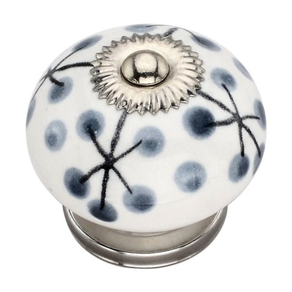 Dotted Tree 1-1/2 in. Grey Cabinet Knob