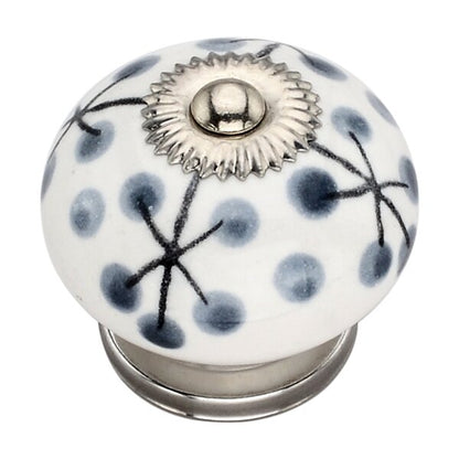 Dotted Tree 1-1/2 in. Grey Cabinet Knob