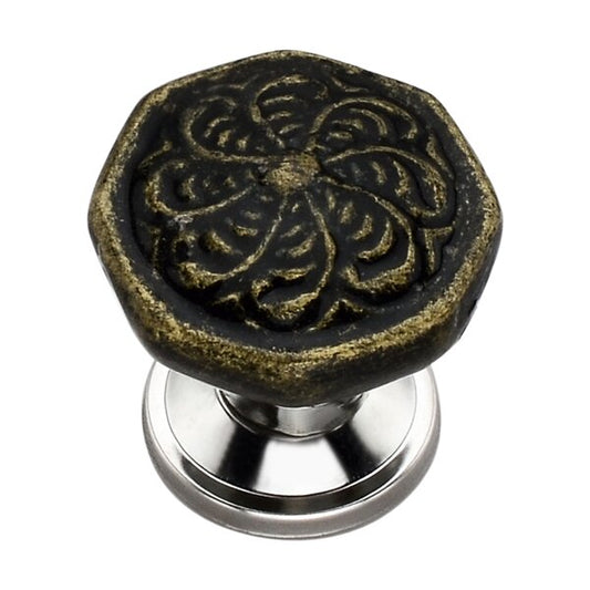 Mascot Hardware Octagon Swirl 1.46 in. Ceramic Drawer Cabinet Knob