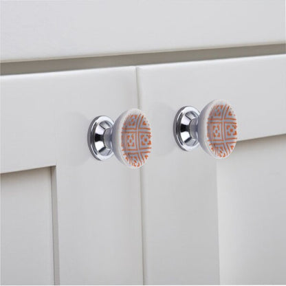 Mascot Hardware Haver Square 1-4/7 in. Orange Cupped Drawer Cabinet Knob