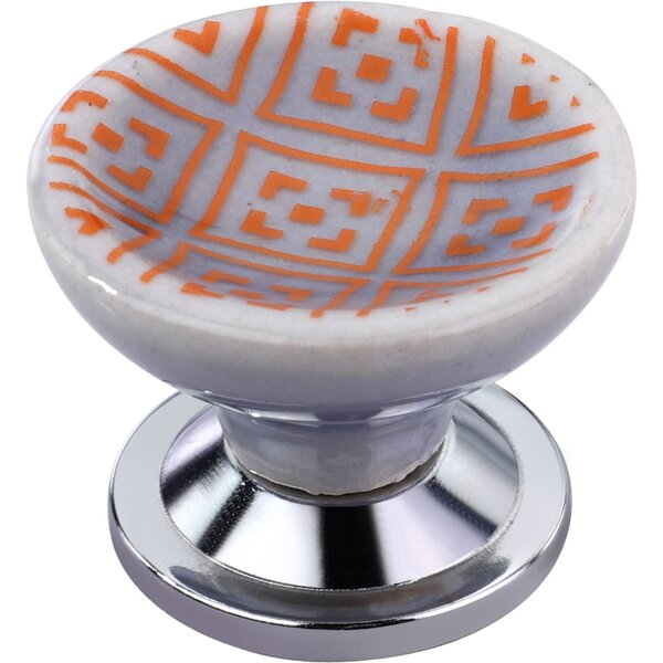 Mascot Hardware Haver Square 1-4/7 in. Orange Cupped Drawer Cabinet Knob