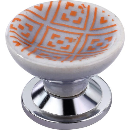 Mascot Hardware Haver Square 1-4/7 in. Orange Cupped Drawer Cabinet Knob