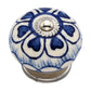 Mascot Hardware Heart Washed 1-4/7 in. Blue Round Cabinet Knob (Pack of 10)