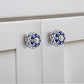 Mascot Hardware Heart Washed 1-4/7 in. Blue Round Cabinet Knob (Pack of 10)