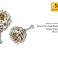 Mascot Hardware Beauty Art 1-3/8 in. Large Beads White Cabinet Knob