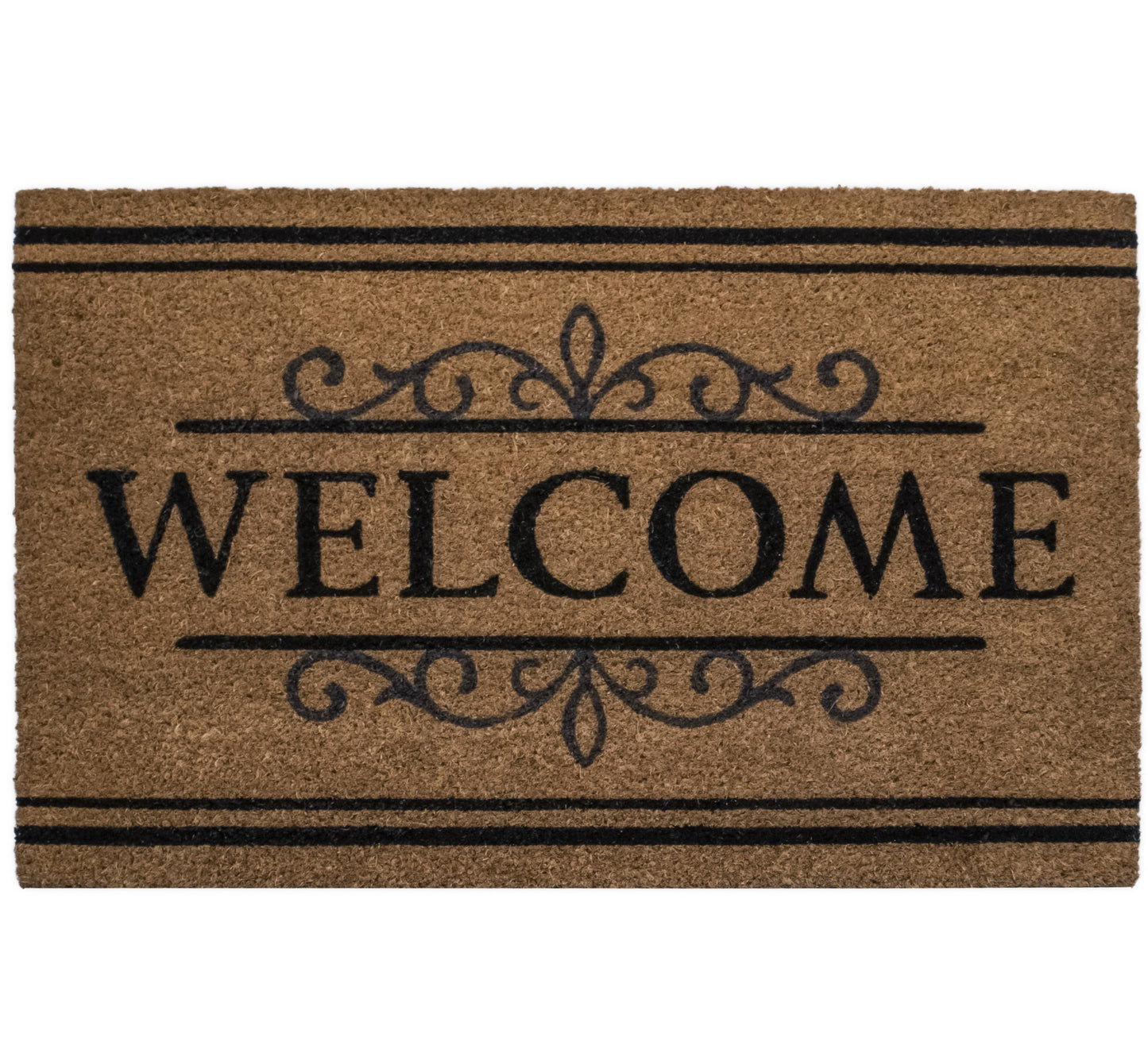 Welcome,  Natural Coir 30'' x 18'' Non slip Doormat Indoor/Outdoor