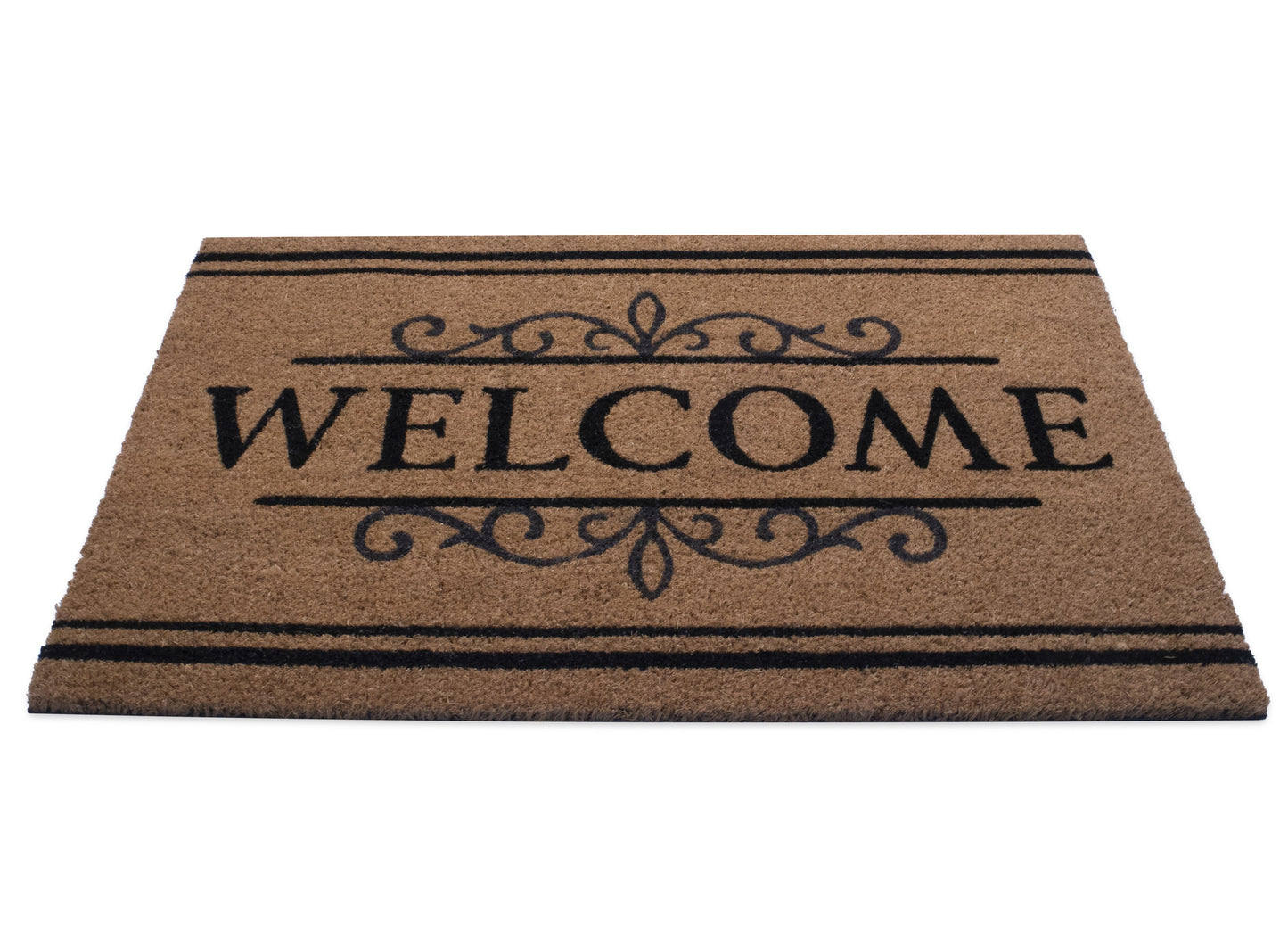 Welcome,  Natural Coir 30'' x 18'' Non slip Doormat Indoor/Outdoor