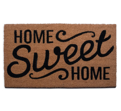 Home Sweet Home' Natural Coir – 28'' x 18'' - Heavy Duty Doormat for Outdoor/ Indoor