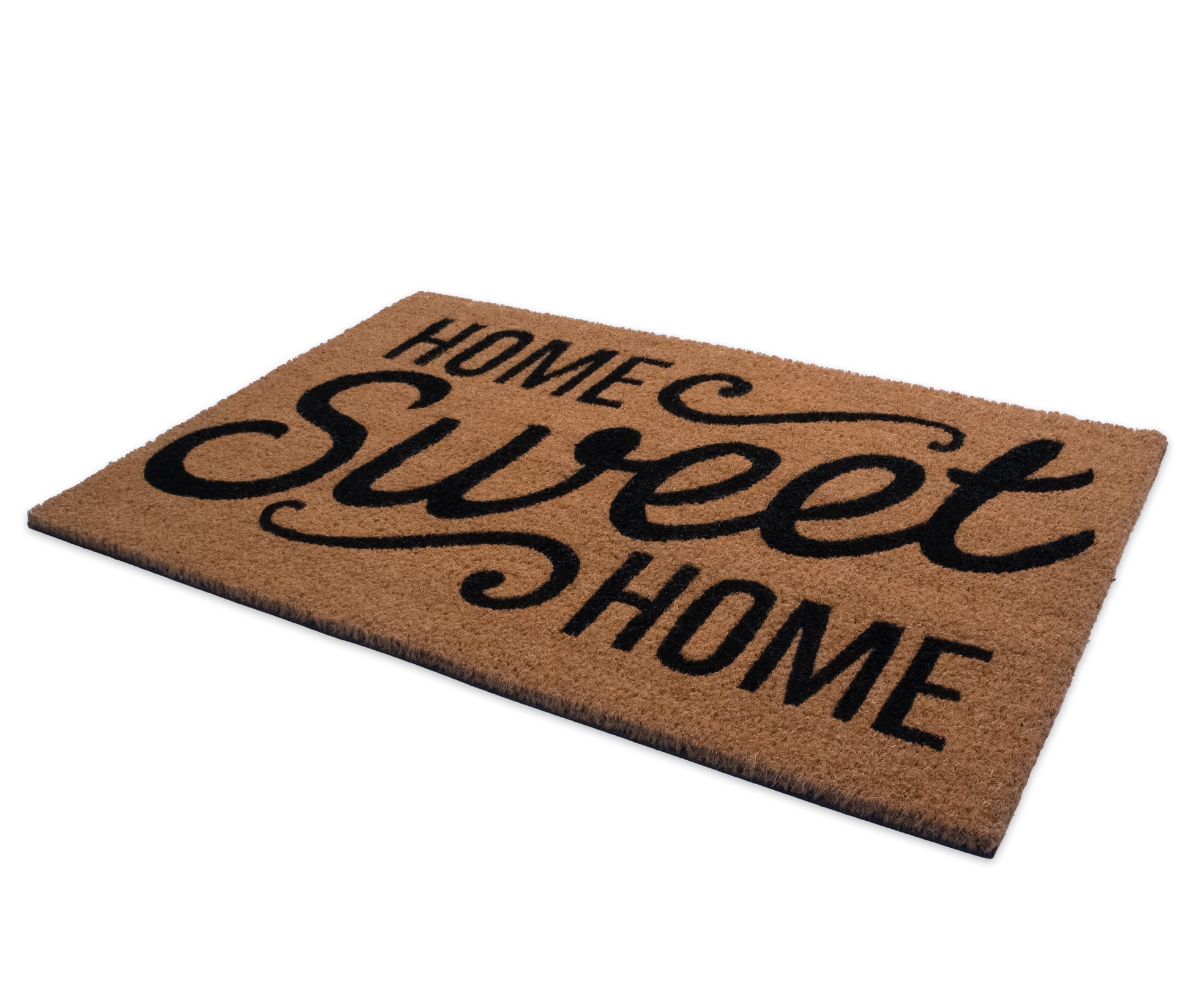 Mascot Hardware Coco Coir Home Entrance Door Mat 28 x 18-in. Home Sweet Home Welcome Mat - Heavy Duty Doormat for Outdoor & Indoor Use Beige