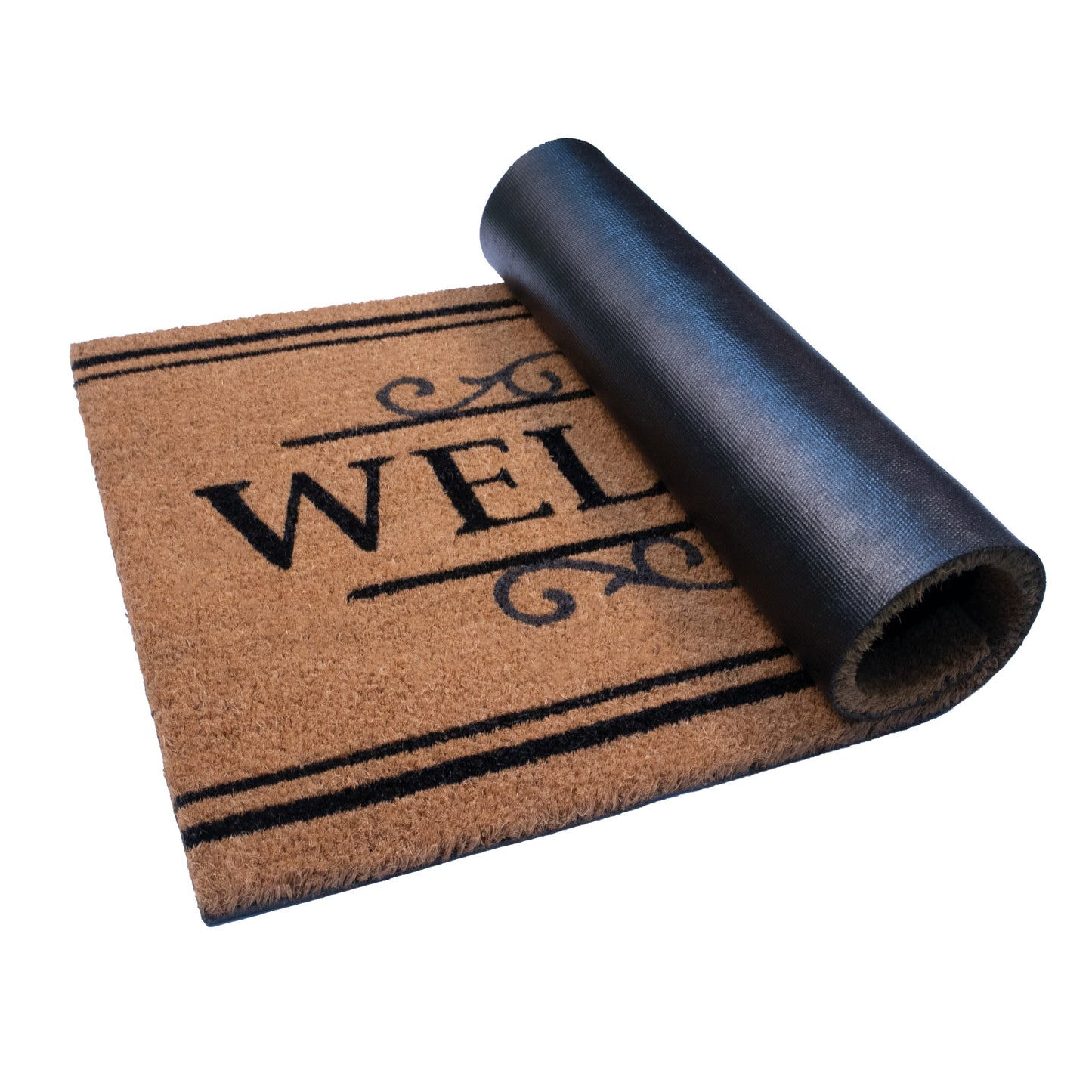 Welcome,  Natural Coir 30'' x 18'' Non slip Doormat Indoor/Outdoor