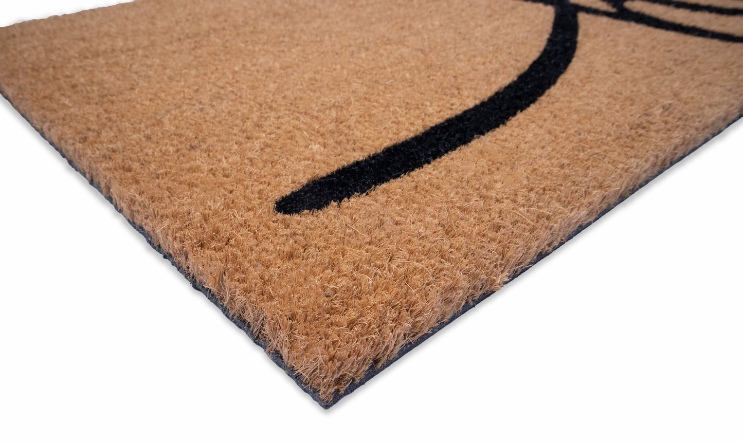 Natural Coir Doormat with Non-Slip Backing - 28 x 18 - Outdoor / Indoor - Natural