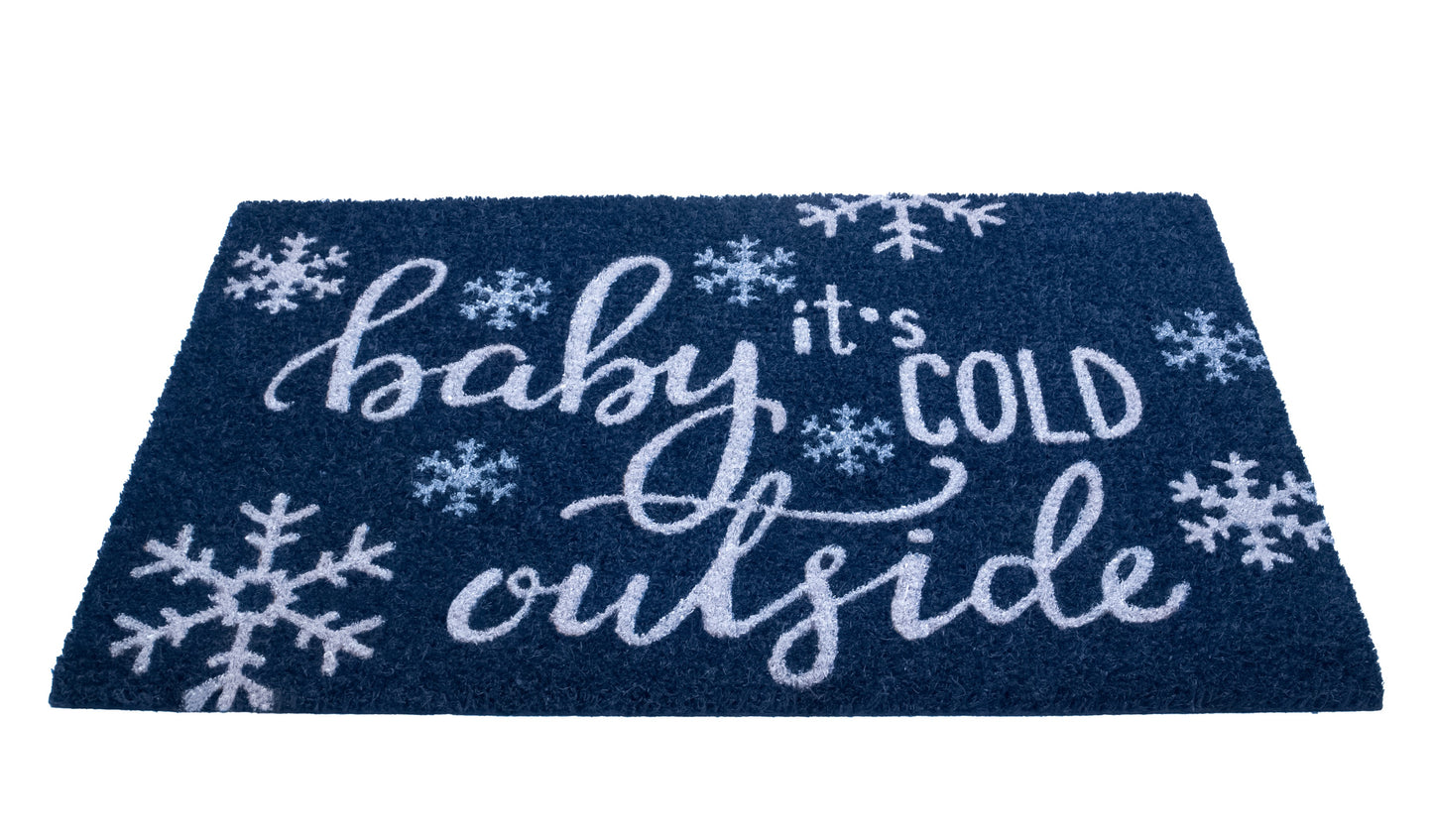 Baby It's Cold Outside Collection 28 in. x 18 in. Non Slip Indoor Outdoor Doormat