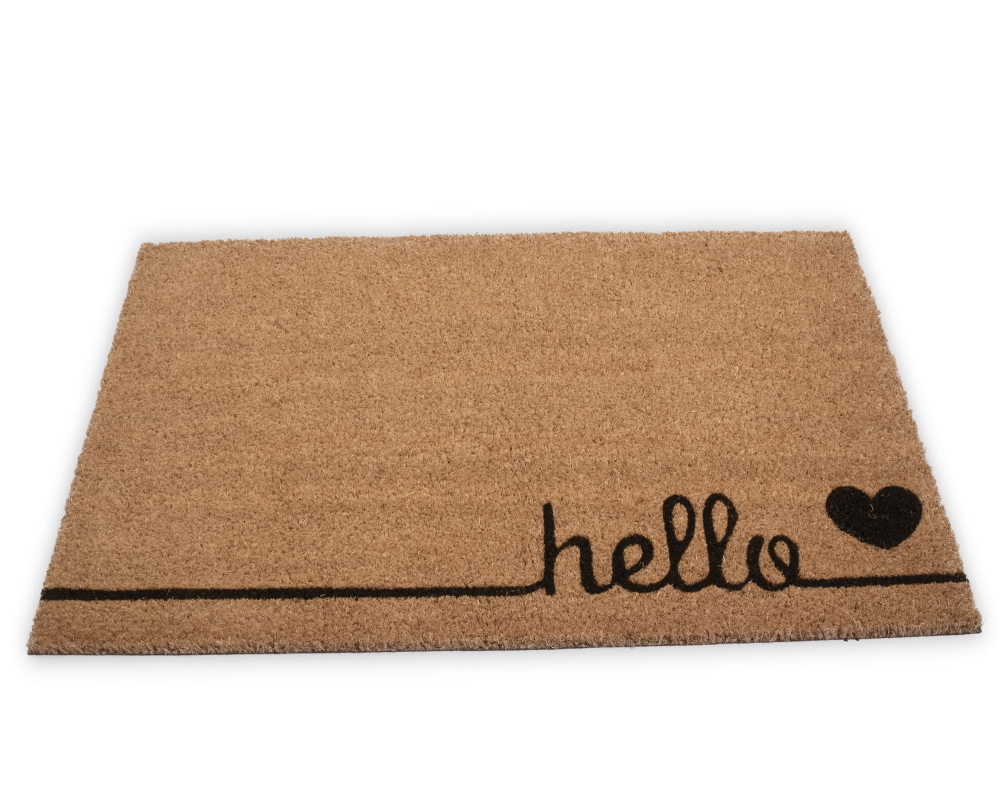 Be Happy Natural Coir Doormat with Non-Slip 28 in. x 18 in. Outdoor/Indoor