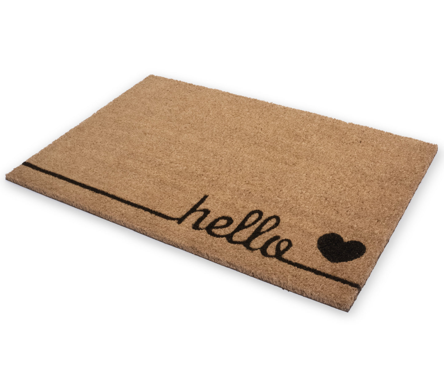 Be Happy Natural Coir Doormat with Non-Slip 28 in. x 18 in. Outdoor/Indoor