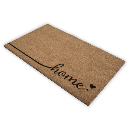 Home Natural Coir Doormat with Non-Slip Backing - 28 x 18 - Outdoor 
