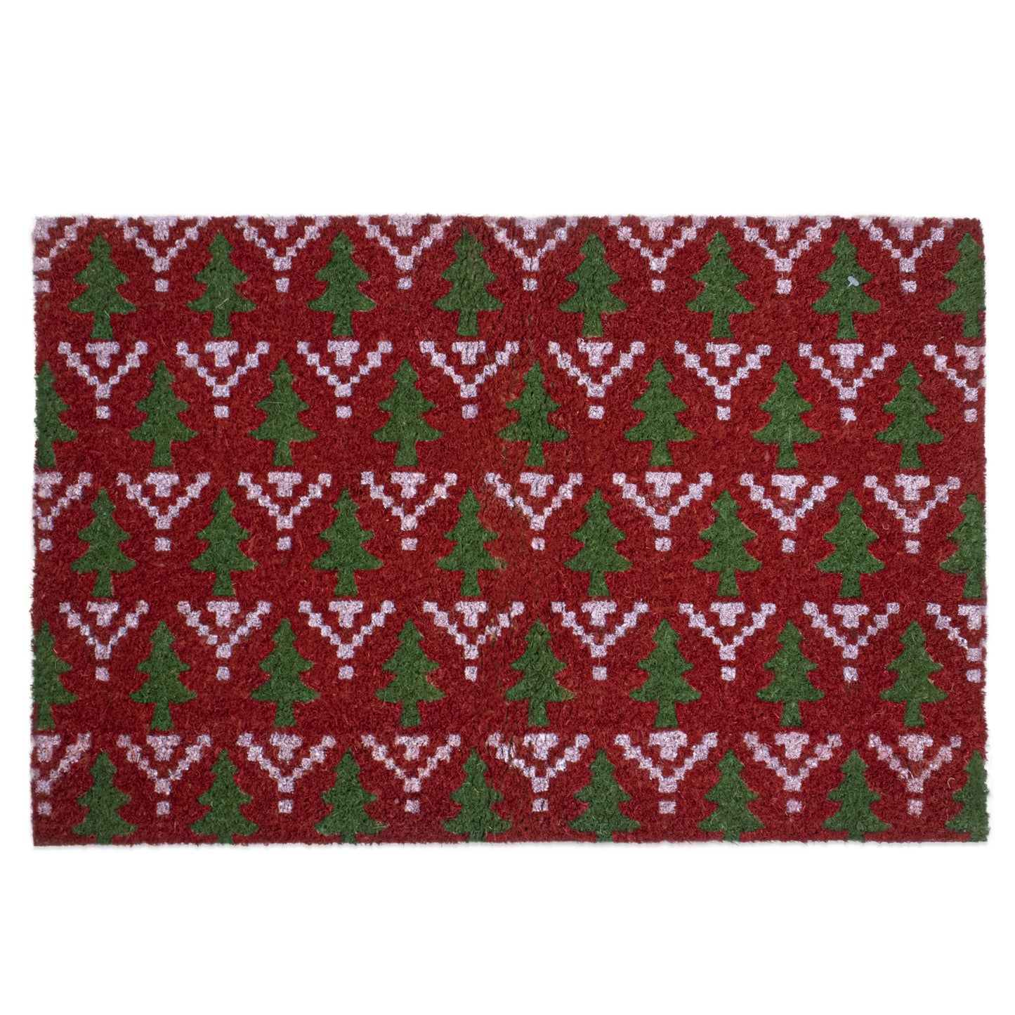 Christmas Tree Collection 28 in. x 18 in. Anti Slip Indoor and Outdoor Coir Mat