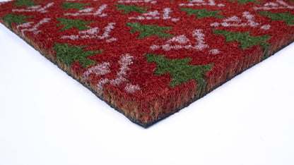 Christmas Tree Collection 28 in. x 18 in. Anti Slip Indoor and Outdoor Coir Mat