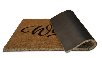 Welcome , Natural Coir Doormat With Non slip 30 x 18 Indoor and Outdoor Coir Mat