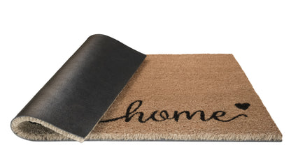 Home Natural Coir Doormat with Non-Slip Backing - 28 x 18 - Outdoor 
