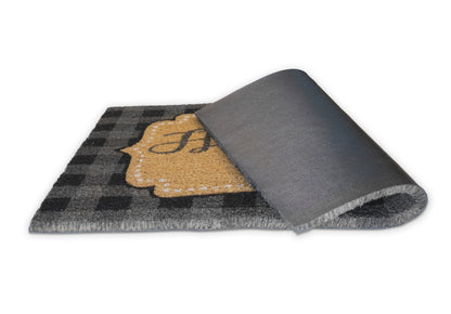 Happy Place Non Slip 28 in. x 18 in. Indoor and Outdoor Coir Mat