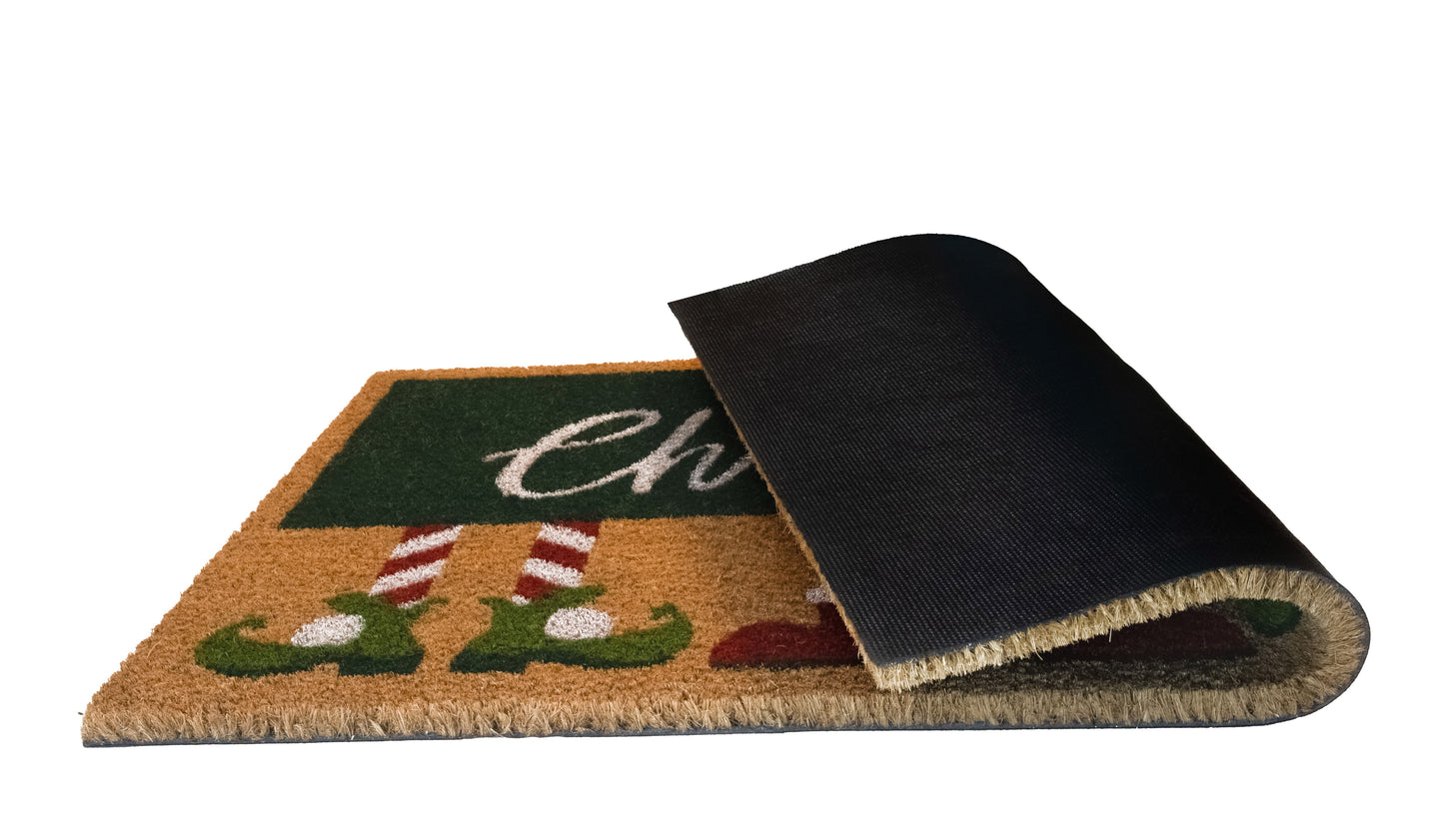 Merry Christmas Non-Slip 28 in. x 18 in. Front Door Mat Indoor and Outdoor Doormat
