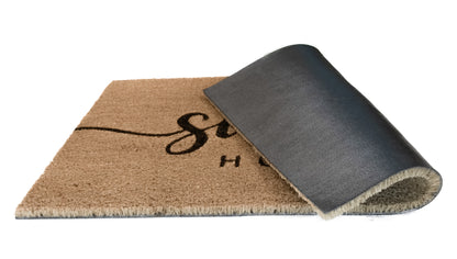 Home Sweet Home' Natural Coir 28'' x 18'' Non slip Indoor/Outdoor Doormat