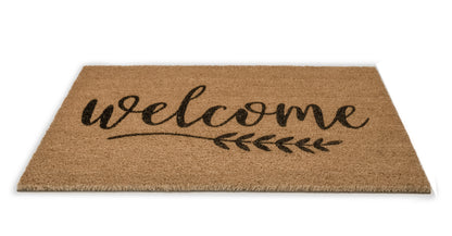 Welcome Non-Slip Rubber Back 28'' x 18'' Indoor and Outdoor Doormat