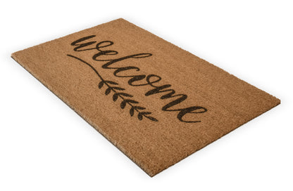Welcome Non-Slip Rubber Back 28'' x 18'' Indoor and Outdoor Doormat