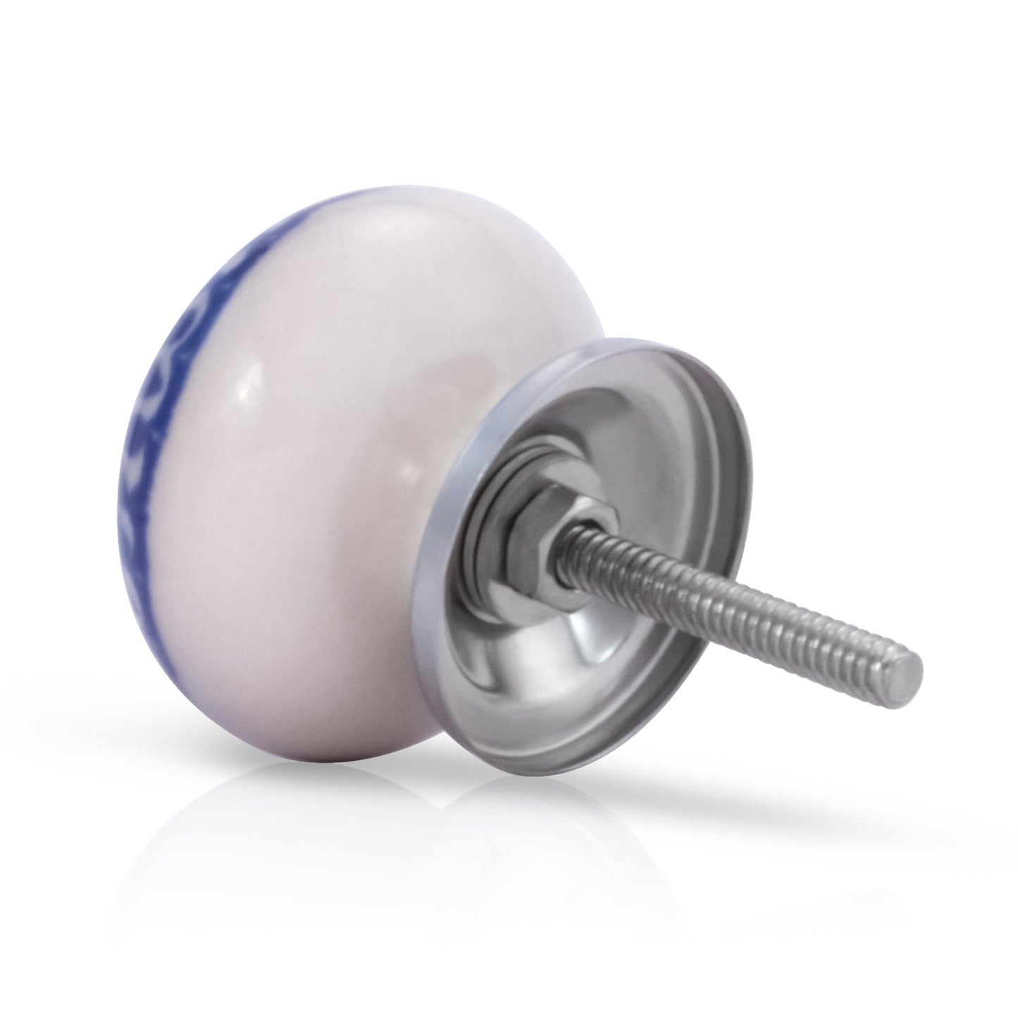Mascot Hardware Mushroom 1.5 in Drawer Cabinet Knob Blue & White (Pack of 10)