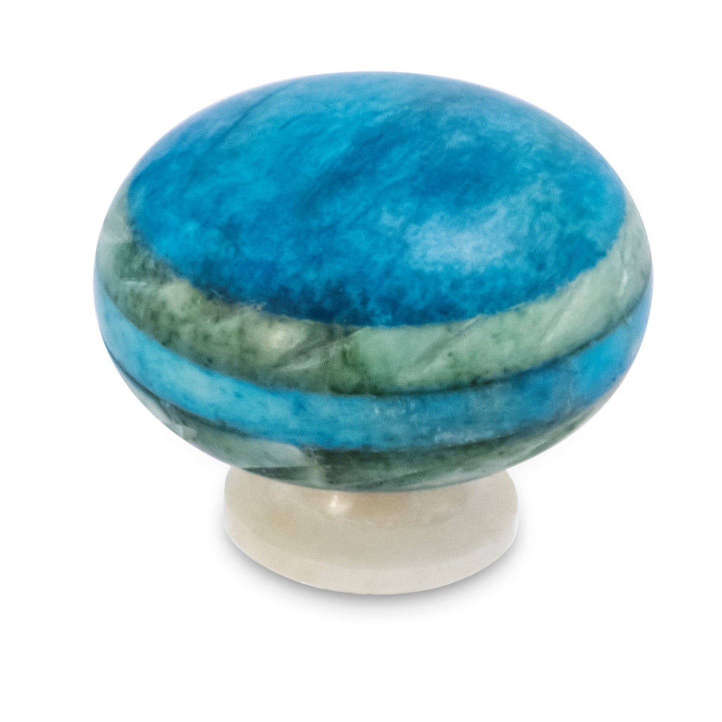 Mascot Hardware Ceramic Round 1-3/7 in. Blue Cabinet Knob (Pack of 10)