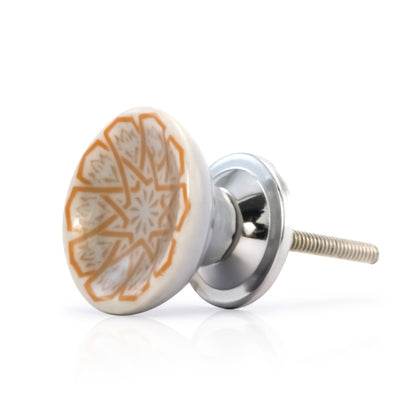 Mascot Hardware Square Grid 1-4/7 in. Orange Cupped Drawer Cabinet Knob