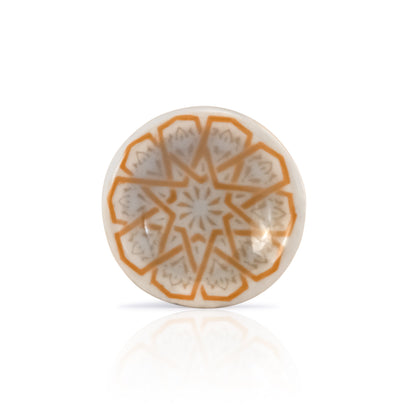 Mascot Hardware Square Grid 1-4/7 in. Orange Cupped Drawer Cabinet Knob