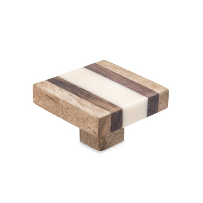 Mascot Hardware Fusion Striped 1-4/7 in. Wood Drawer Cabinet Knob