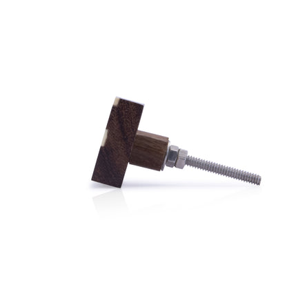 Mascot Hardware Fusion Striped 1-3/10 in. (33mm) Cream & Brown Drawer Cabinet Knob