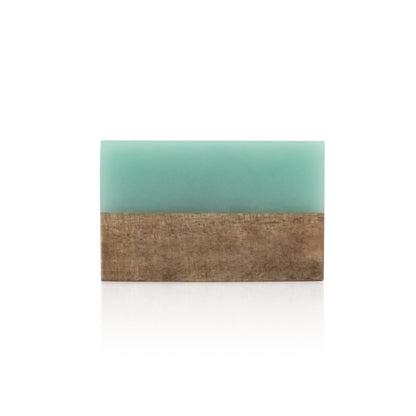 Mascot Hardware Frosted Straight Timber 2 in. Turquoise Resin Drawer Cabinet Knob