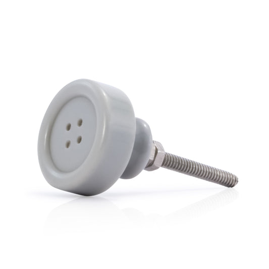 Mascot Hardware Buttoned 1-11/50 in. (31mm) Grey Drawer Cabinet Knob