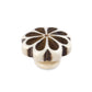 Mascot Hardware Hand Crafted Resin 1-3/8 in. Cream & Black Cabinet Knob
