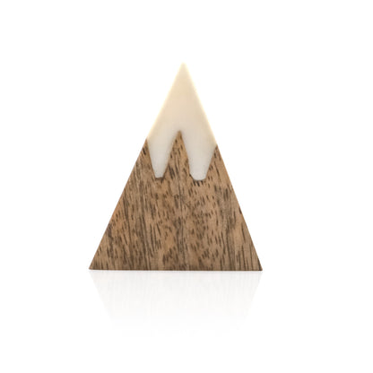 Mascot Hardware Aurora 1-8/9 in. Triangle Wood & White Drawer Cabinet Knob