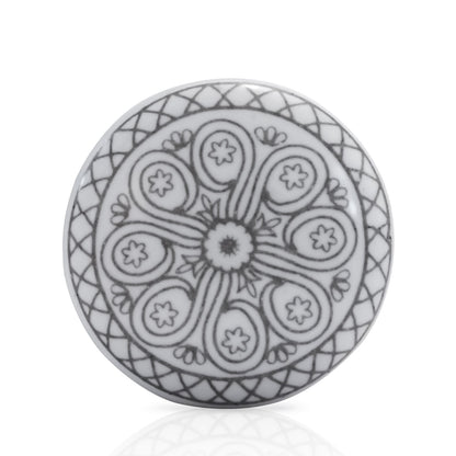 Mascot Hardware Antique Flower 1-1/2 in. Grey Cabinet Knob (Pack of 10)