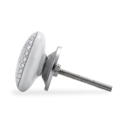 Mascot Hardware Antique Flower 1-1/2 in. Grey Cabinet Knob (Pack of 10)