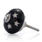 Mascot Hardware Star Constellation 1-3/5 in. Black & White Drawer Cabinet Knob