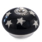 Mascot Hardware Star Constellation 1-3/5 in. Black & White Drawer Cabinet Knob