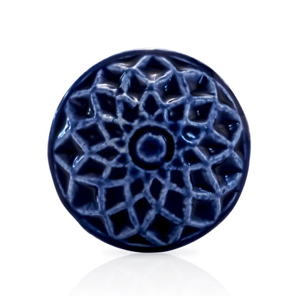 Diagonaled 1-37/50 in. Blue Cabinet Knob (Pack of 10)