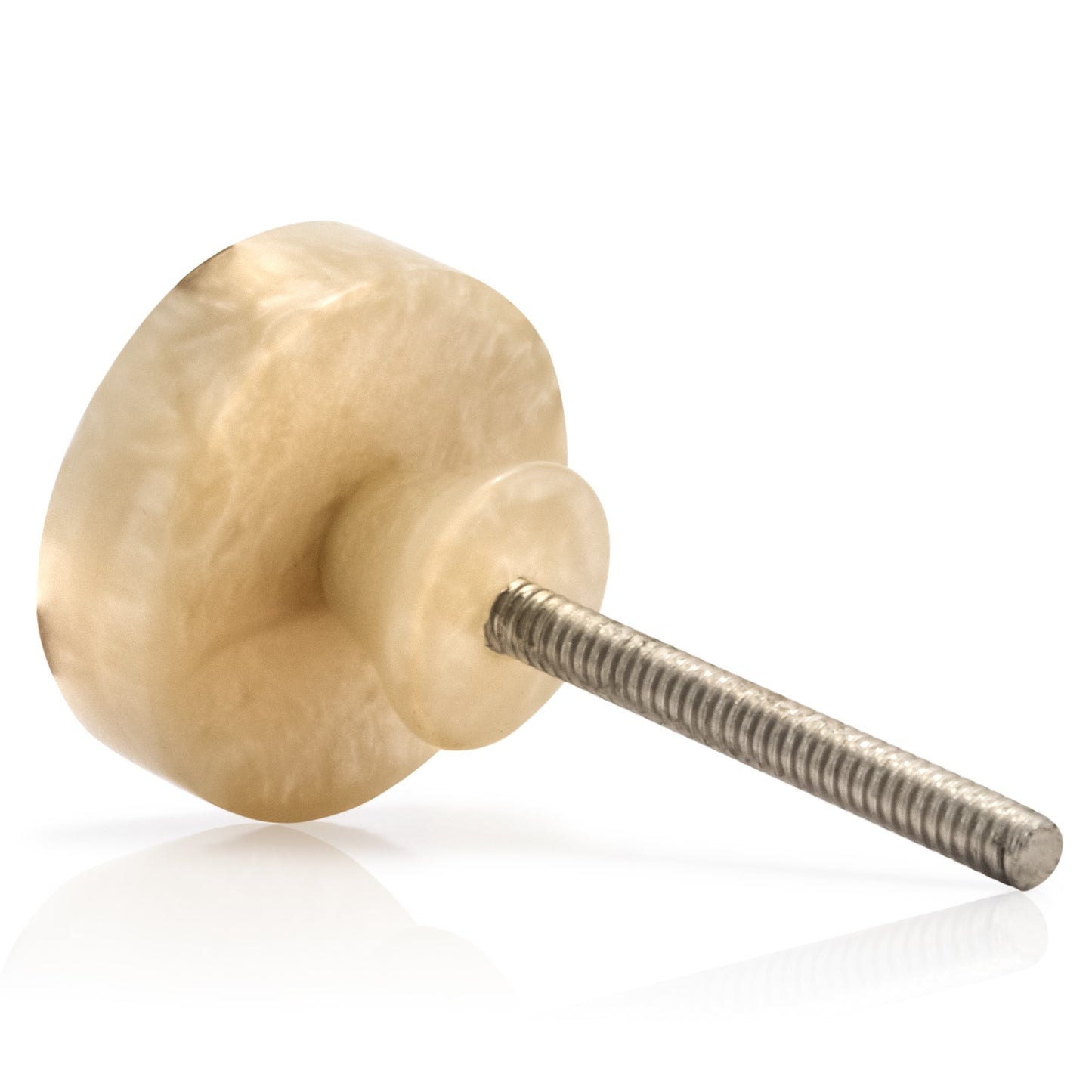 Mascot Hardware Frosted Marble Style Round 1-1/3 in. Peach Drawer Cabinet Knob