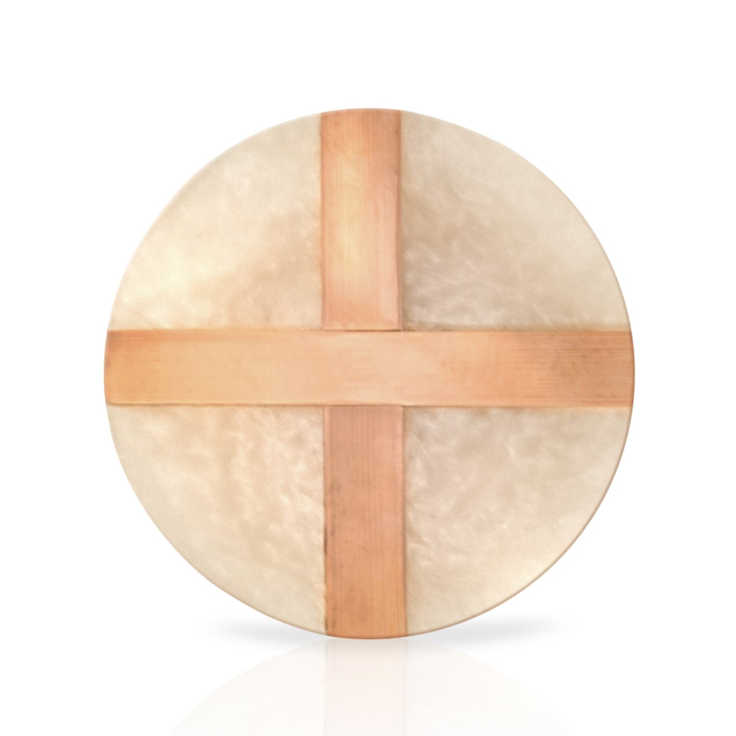 Mascot Hardware Frosted Marble Style Round 1-1/3 in. Peach Drawer Cabinet Knob