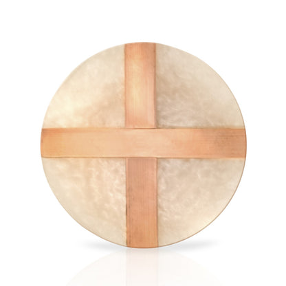 Mascot Hardware Frosted Marble Style Round 1-1/3 in. Peach Drawer Cabinet Knob