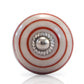 Mascot Hardware Ringed  1-3/5 in. (41mm) Red & Cream Drawer Cabinet Knob