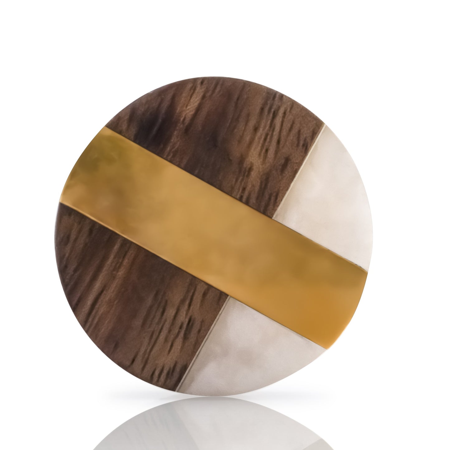 Mascot Hardware Fusion 1-1/2 in. Brass Bar & Marble Effect Cabinet Knob (Pack of 10)
