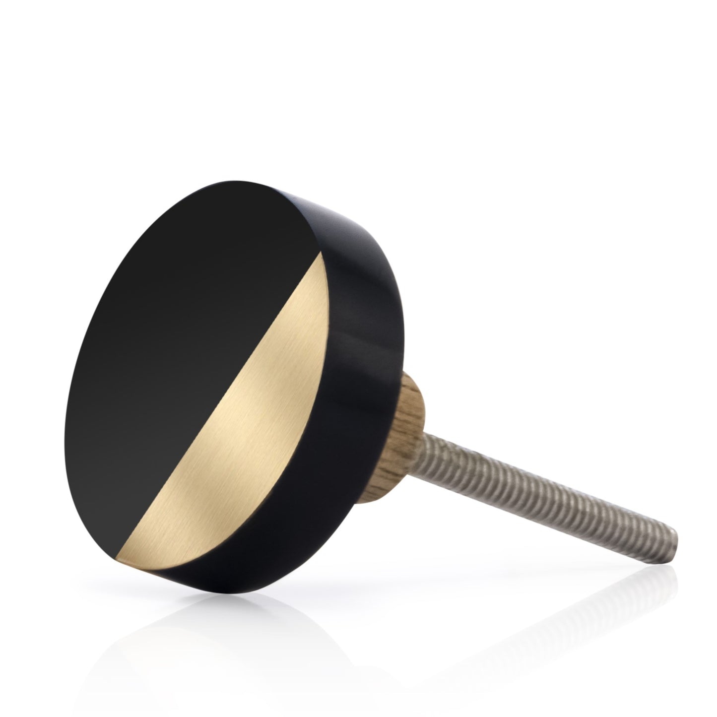 Mascot Hardware Fusion 1-1/2 in. Black Moon Drawer Cabinet Knob